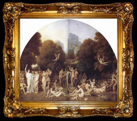 framed  Jean Auguste Dominique Ingres The Golden Age (mk04), ta009-2